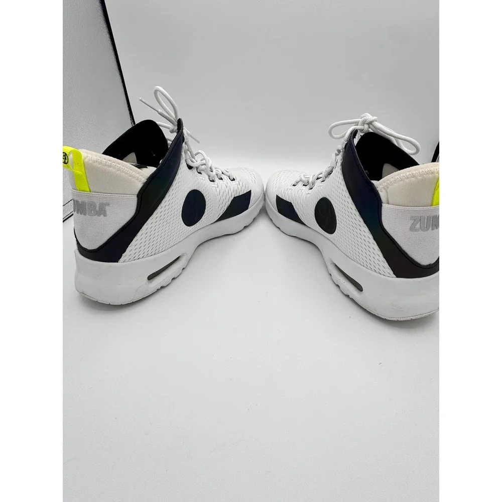Zumba Air Funk Womens 10 White Black High Top Dance Fitness Sneakers Z1F00008